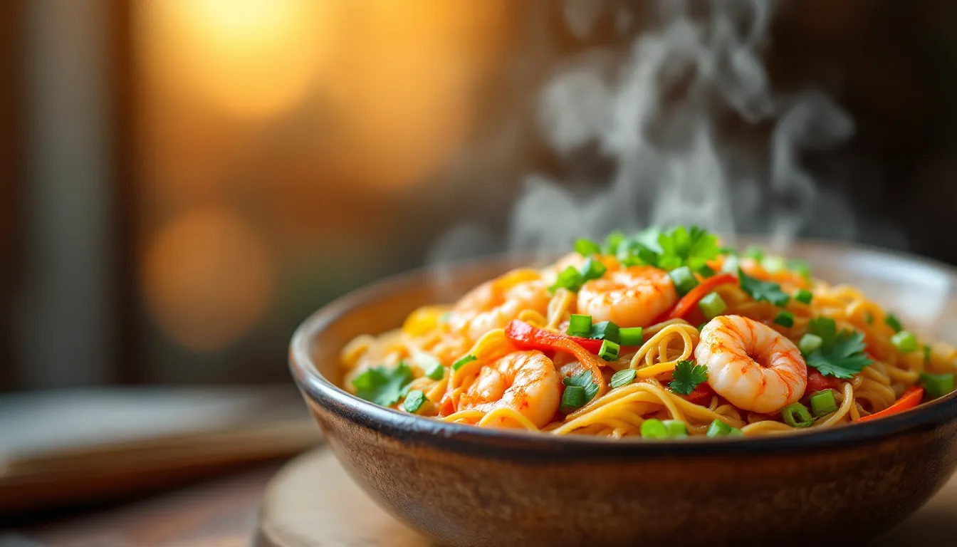 Nouilles sautées aux crevettes : la recette inratable