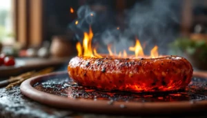 Saucisson portugais : l&rsquo;art du fumage et du chouriço flambé