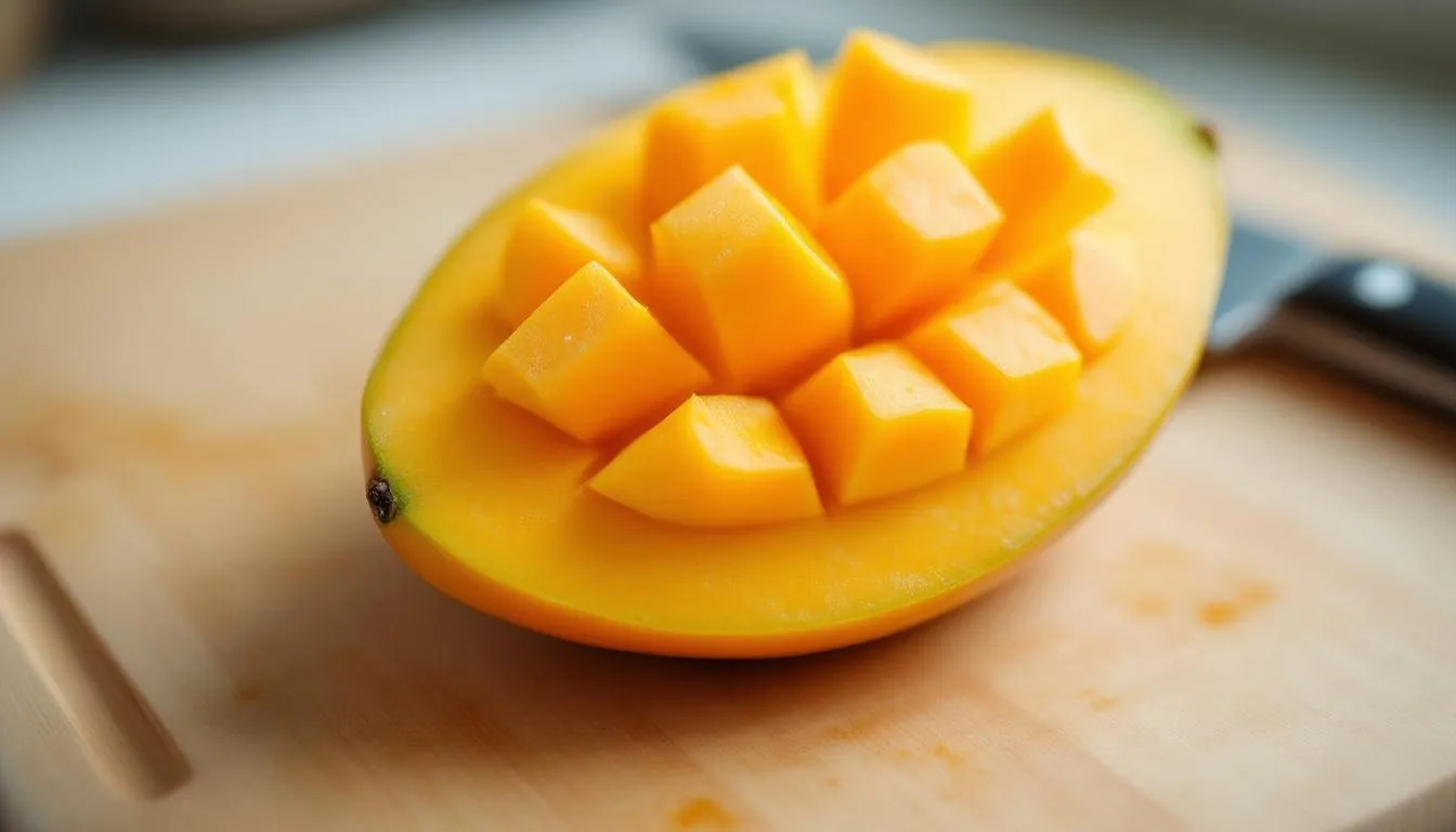 Couper une mangue : des cubes parfaits