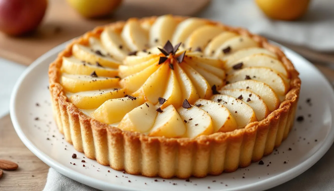 Tarte poire amandine chocolat : la recette inratable
