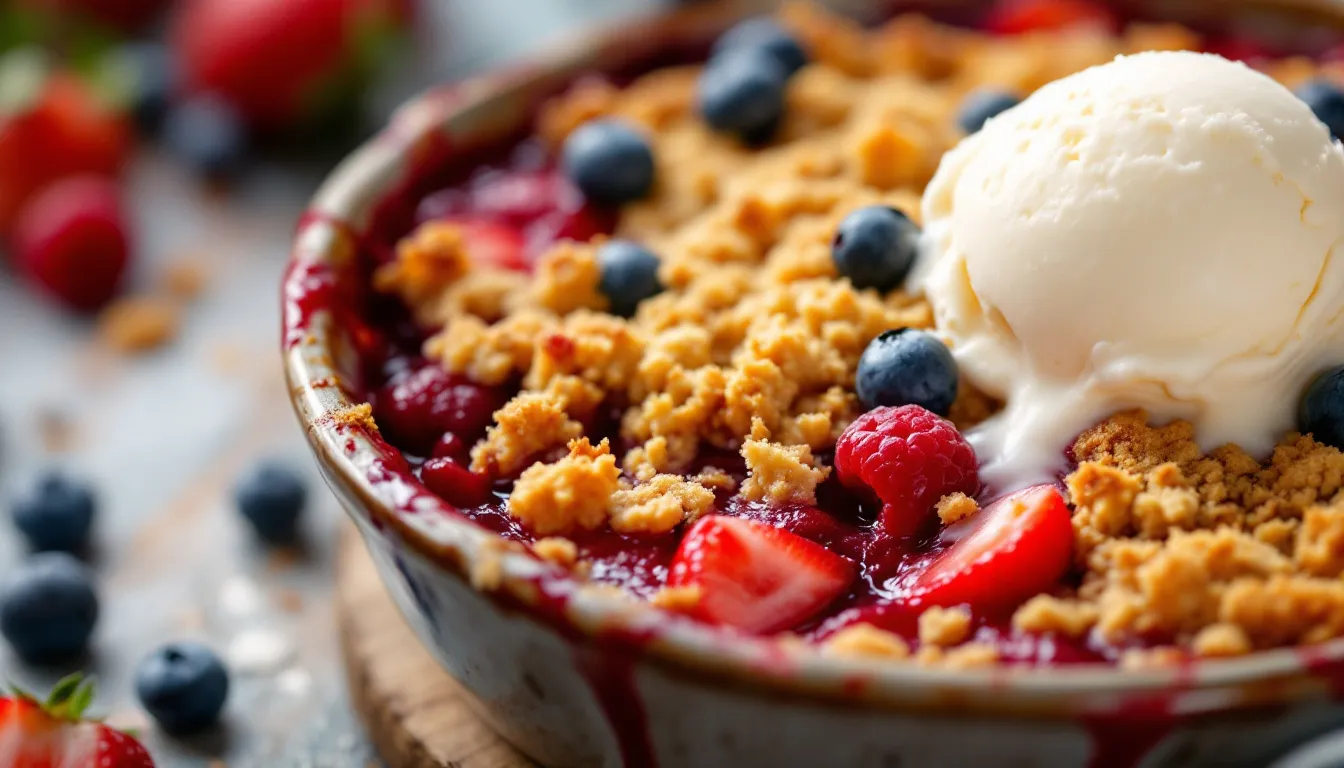 Le Secret d&rsquo;un Crumble aux Fruits Rouges Inratable