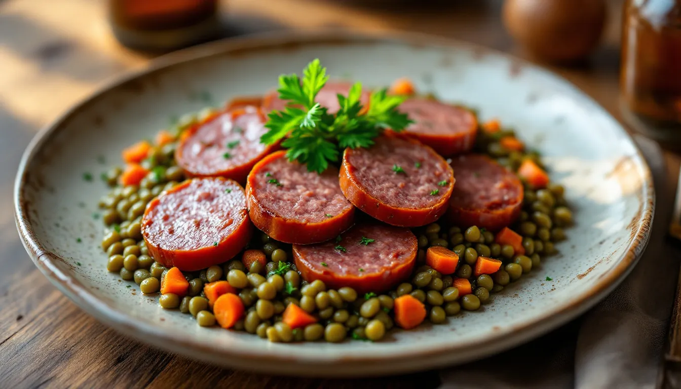 Saucisse de Morteau lentilles : la recette facile