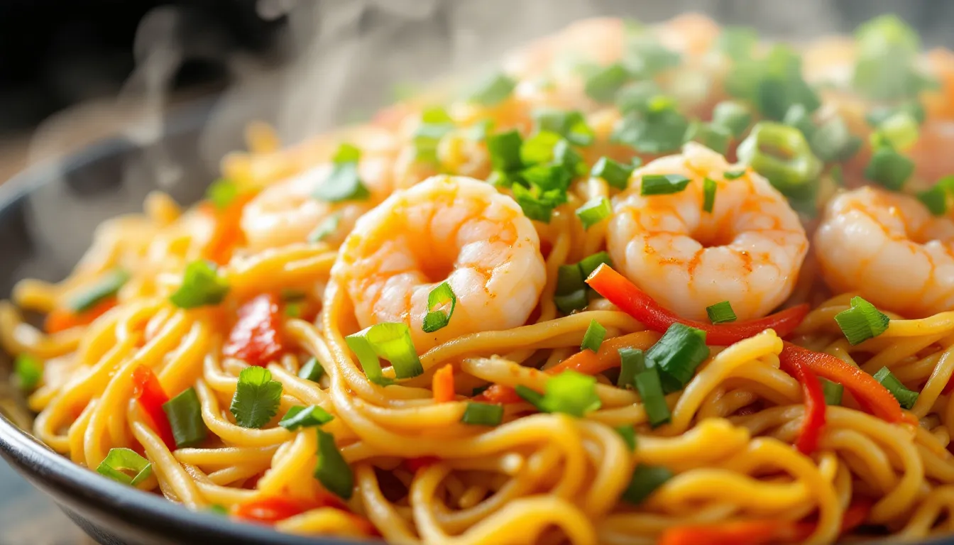 Nouilles Sautées aux Crevettes : La Recette Infaillible